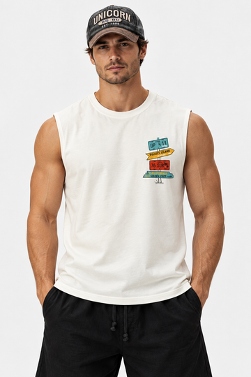 Printed Cut T-Shirt – Off White