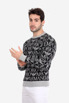 EMPORIO ARMANI-Patterned Pullover Grey