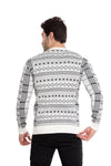 Patterned Pullover White