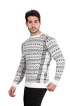 Patterned Pullover White