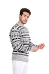 Patterned Pullover Grey