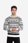 Patterned Pullover White