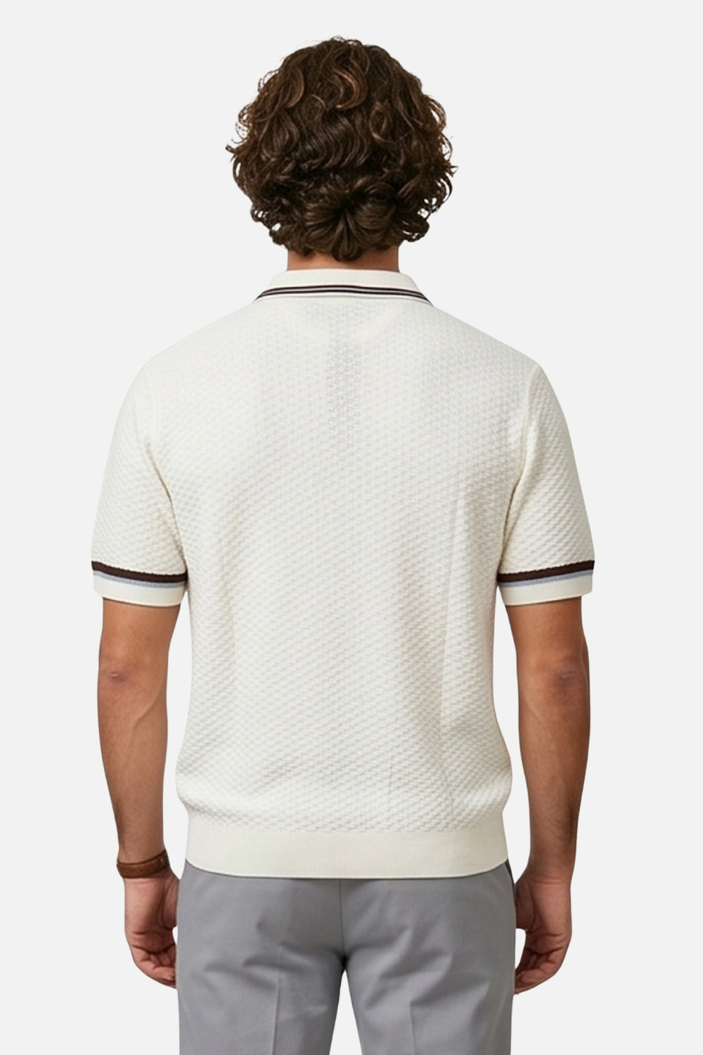 The Riviera Waffle-Knit Quarter-Zip Polo