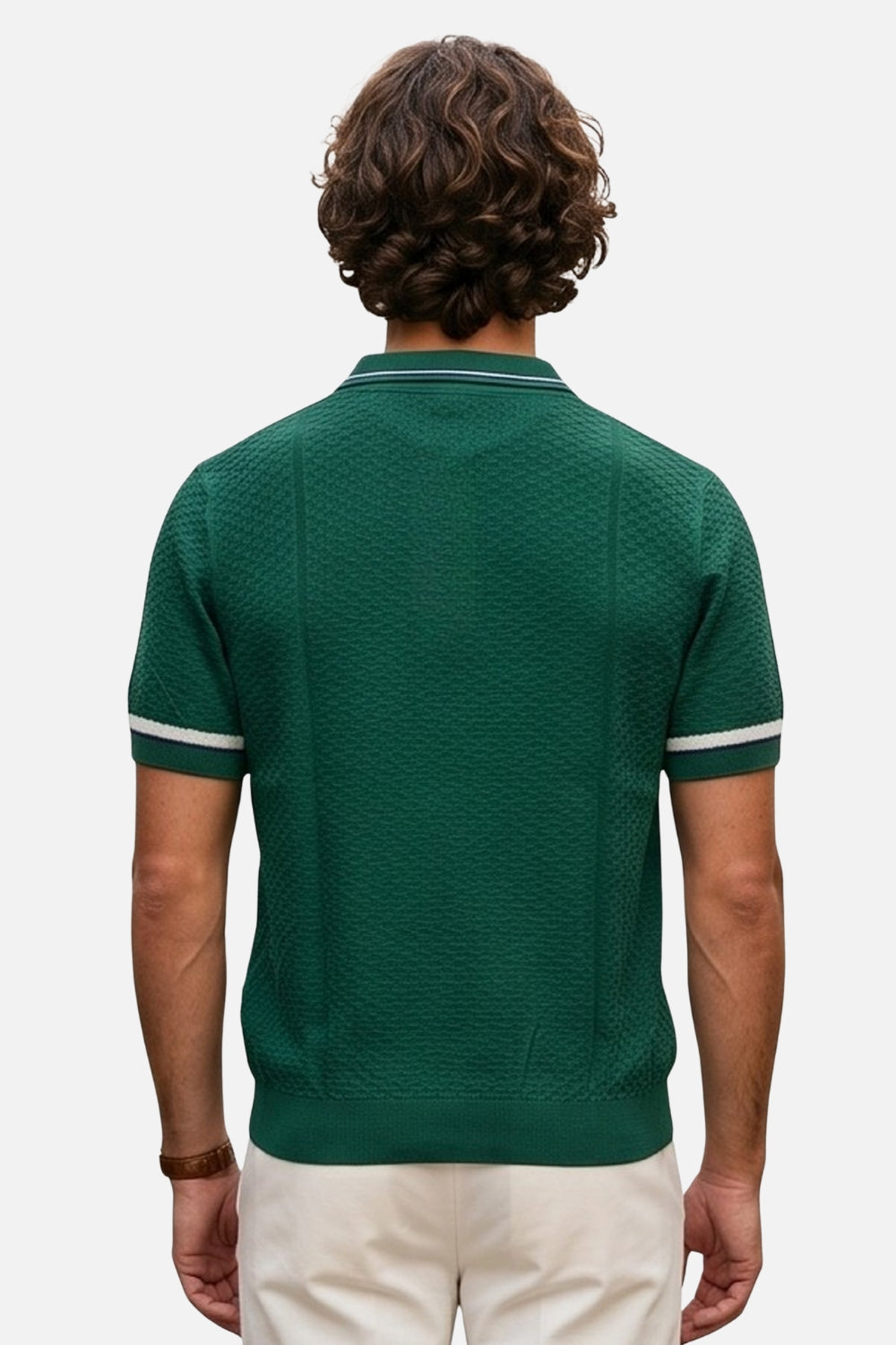 The Riviera Waffle-Knit Quarter-Zip Polo