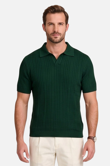 The Classic Emerald Ribbed Polo