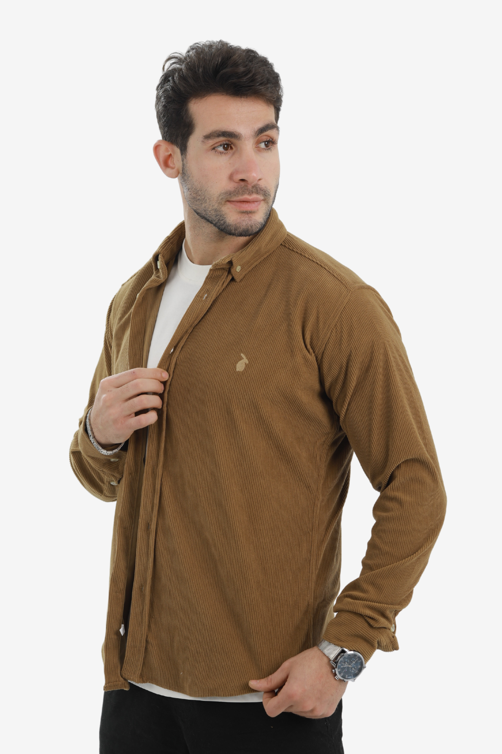 “Slim Fit Caffe Cotton Shirt for Men”