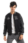 Men Bi-Colored Baseball Jacket