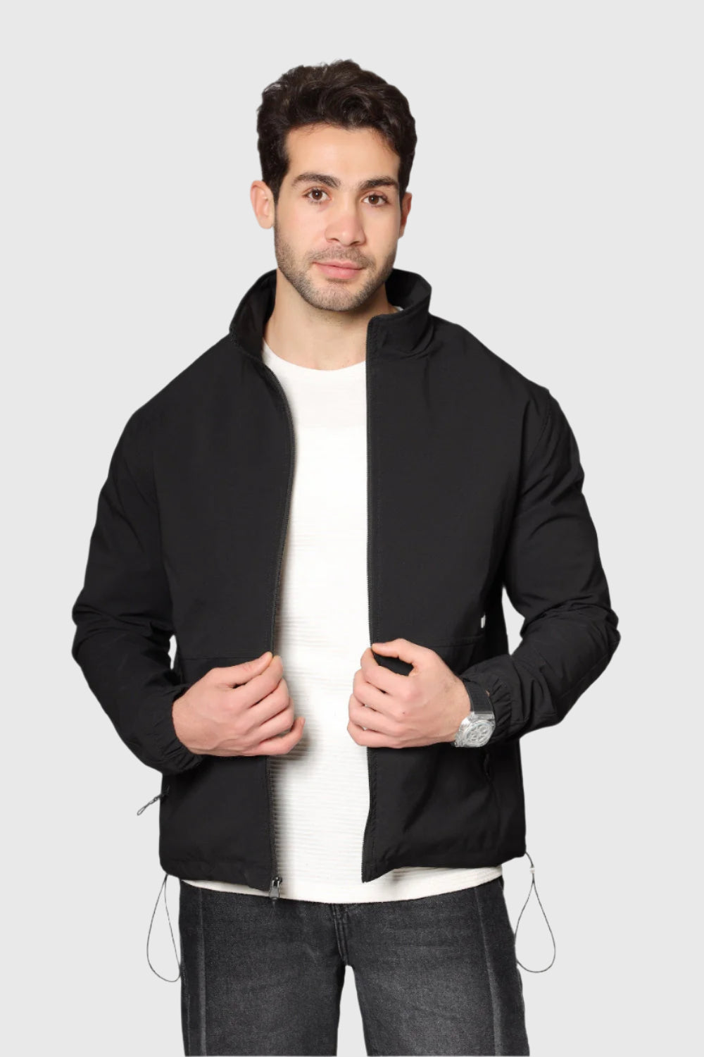 Jacket soft with lining-Black