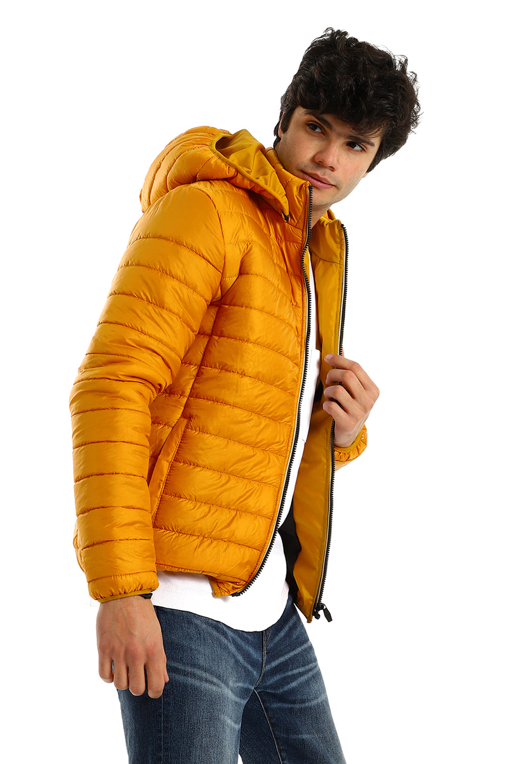 Solid Bomber Men Jacket - Mustard