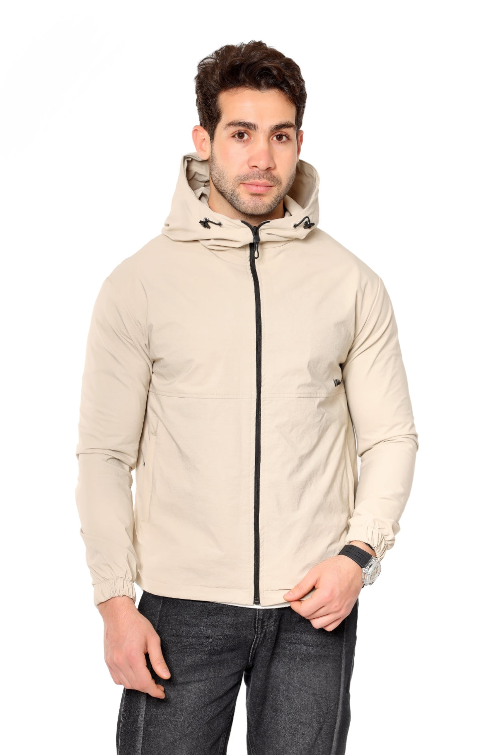 Jacket soft with lining-Beige