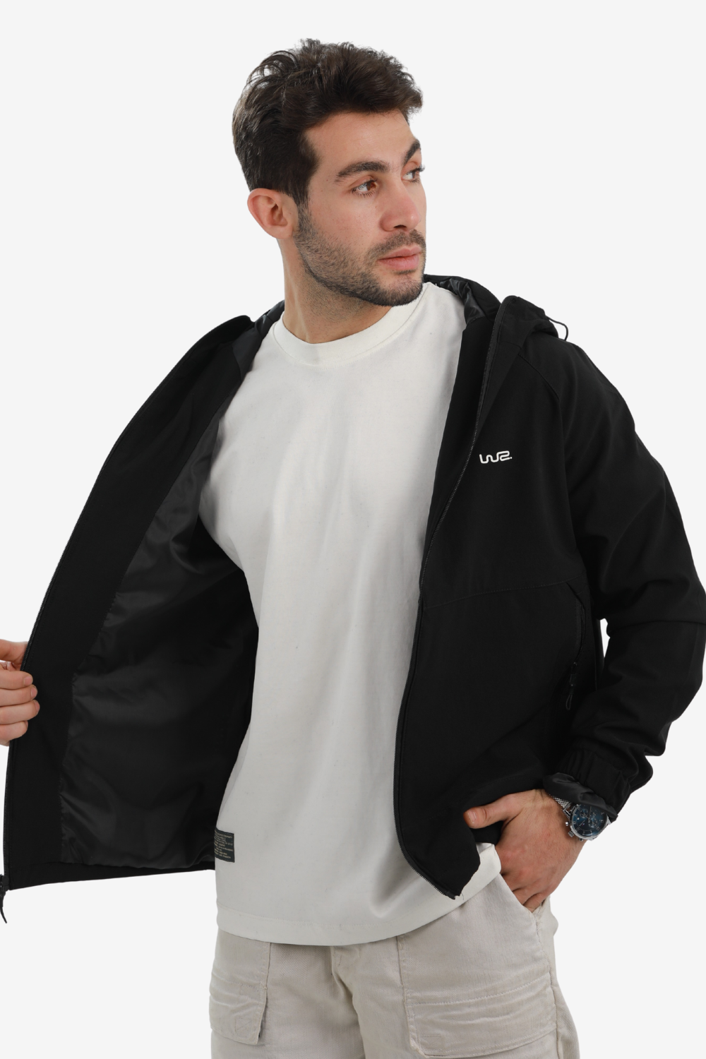 Jacket soft with lining-Black