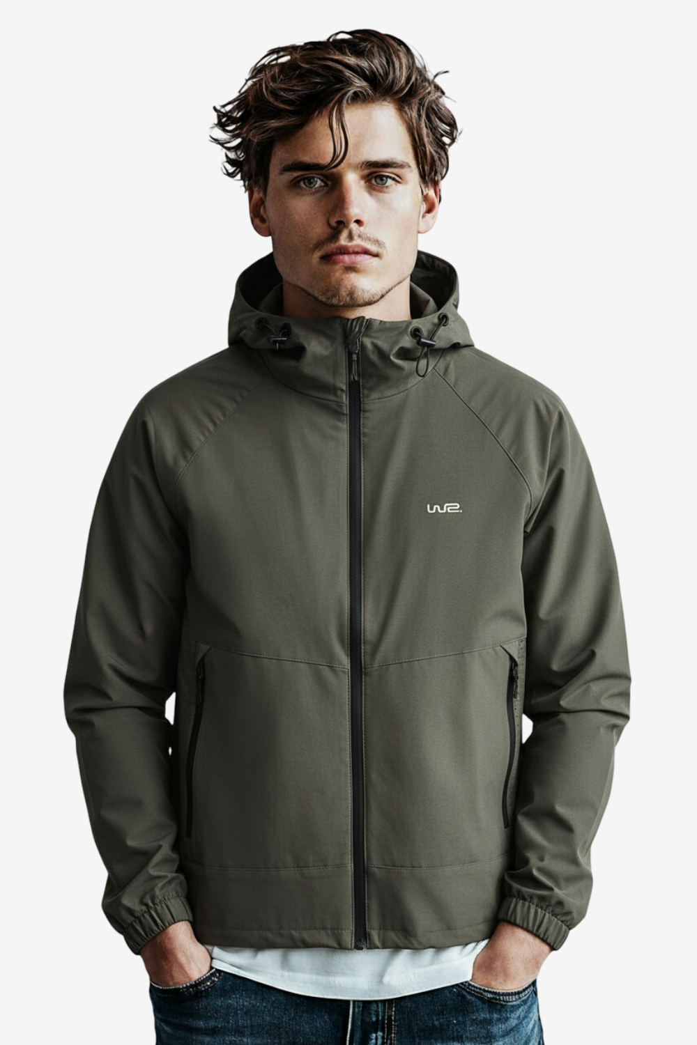 Jacket soft with lining-Olive