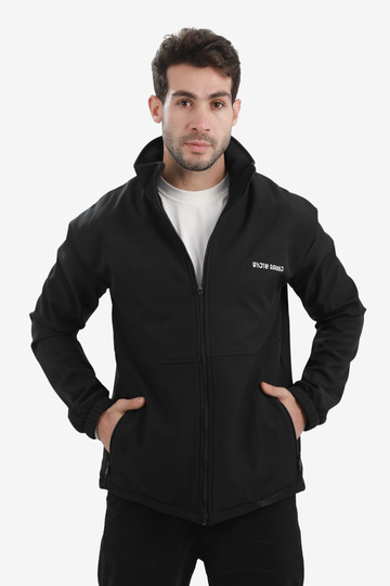 Men’s Softshell Water-Resistant Jacket – Windproof Lightweight Design with Full Zipper