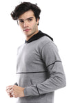 Knitted Pullover With *Ribbed Hem – Grey_1