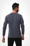 Basic Long Sleeves Round T-shirt –Grey