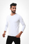 Basic Long Sleeves Round T-shirt –Light  Grey