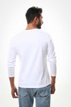 Basic Long Sleeves Round T-shirt –White