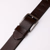 Chic Buckled Leather Belt - Black