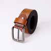 Plain Buckled Leather Belt - Brown