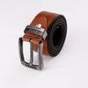 Metal Buckle Leather Belt - Black