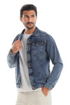 Denim Jacket With Front Pockets - Standard Blue