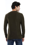 bbed Round Neck Acrylic Pullover -* Grey