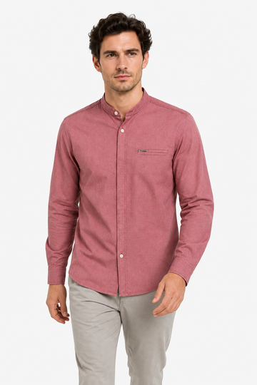 Modish Mandarin Collar Button Down Shirt