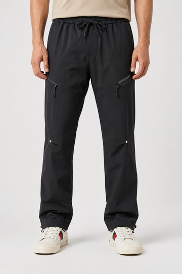 Men's Lightweight Black Utility Jogger Pants