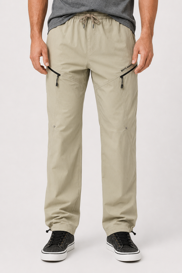 Men's Lightweight Beige Utility Jogger Pants