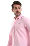 Front Buttoned Down Textured Grey Men Shirt