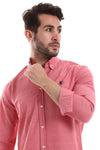 Front Buttoned Down Textured Grey Men Shirt