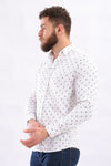 Fireworks Short Sleeves Buttoned Shirt - White