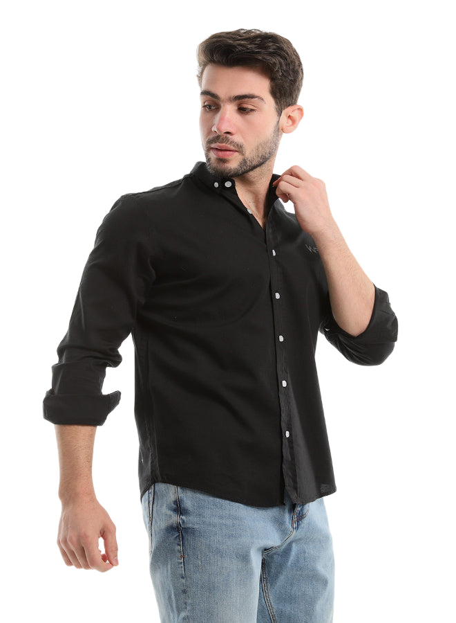 Plain Buttoned Down Long Sleeves Shirt