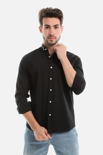Plain Buttoned Down Long Sleeves Shirt