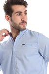 Modish Mandarin Collar Button Down Shirt