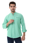 Modish Mandarin Collar Button Down Shirt