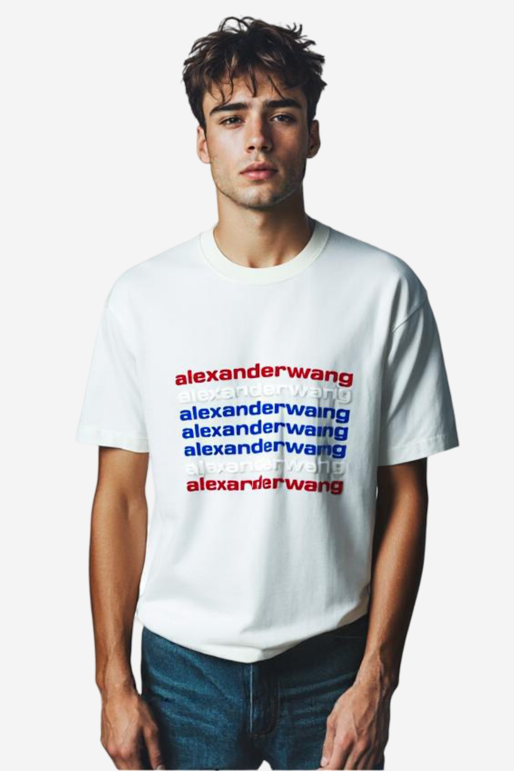 "Alexanderwang"Comfy Printed White T-Shirt