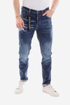 Front Scratch Wah Out Casual Jeans - Dark Blue