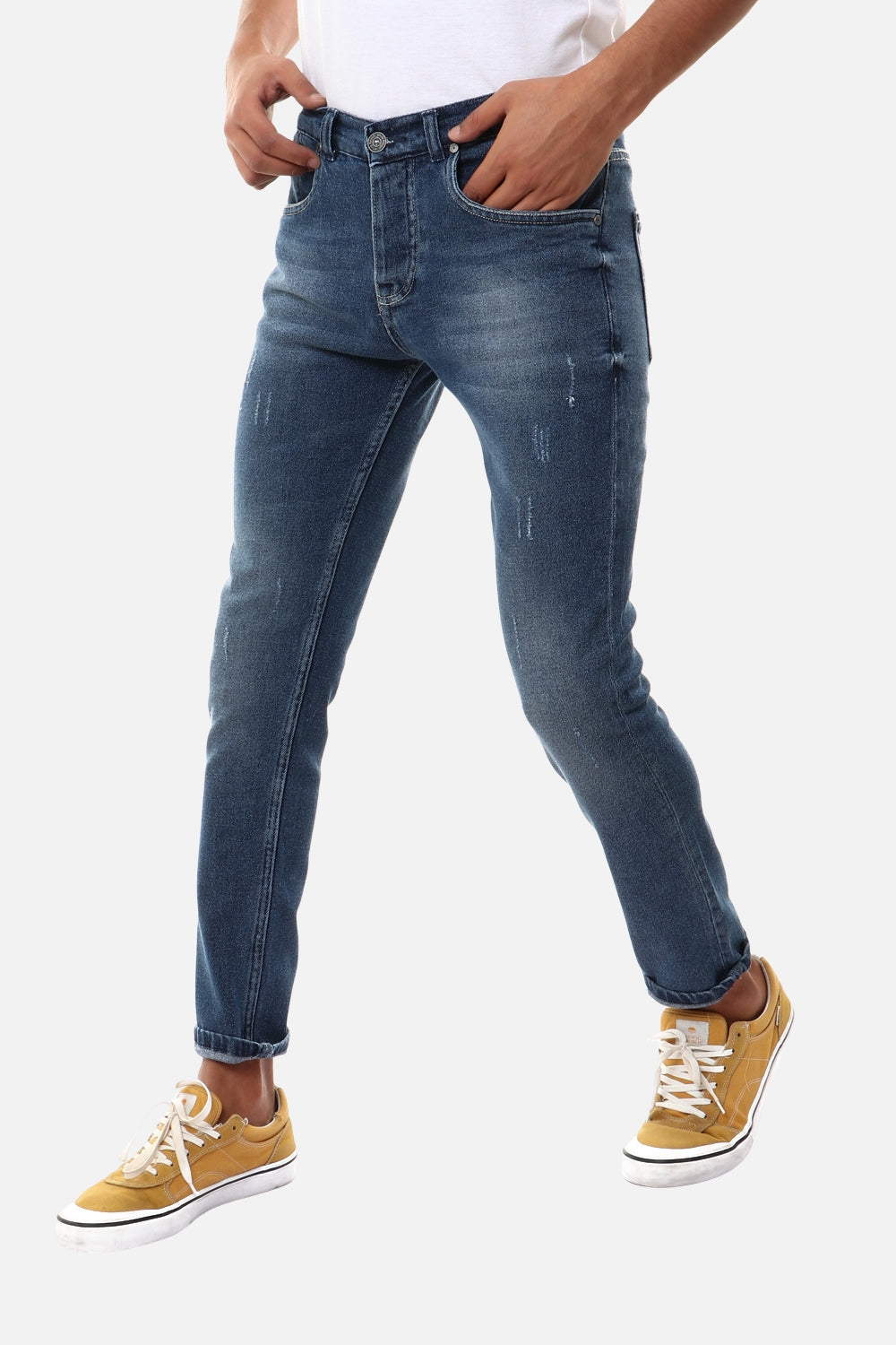 Front Scratch Wah Out Casual Jeans - Standard Blue