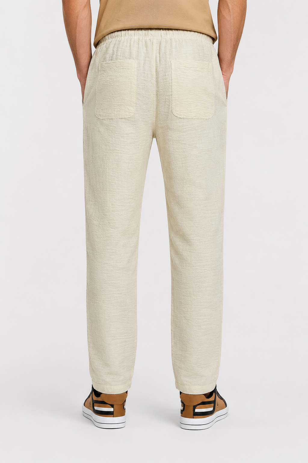 Men’s Linen Pants Designed with a relaxed fit – Off White