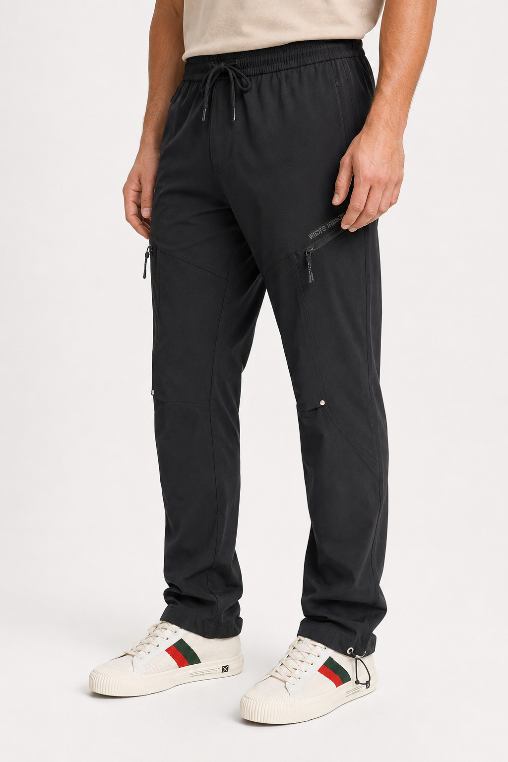 Men's Lightweight Black Utility Jogger Pants