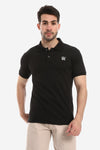 Pique Comfy Black Polo Shirt