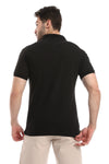 Pique Comfy Black Polo Shirt