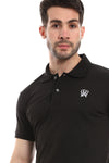 Pique Comfy Black Polo Shirt