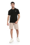 Pique Comfy Black Polo Shirt