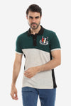 Tri-Tone Summer Buttoned Polo Shirt