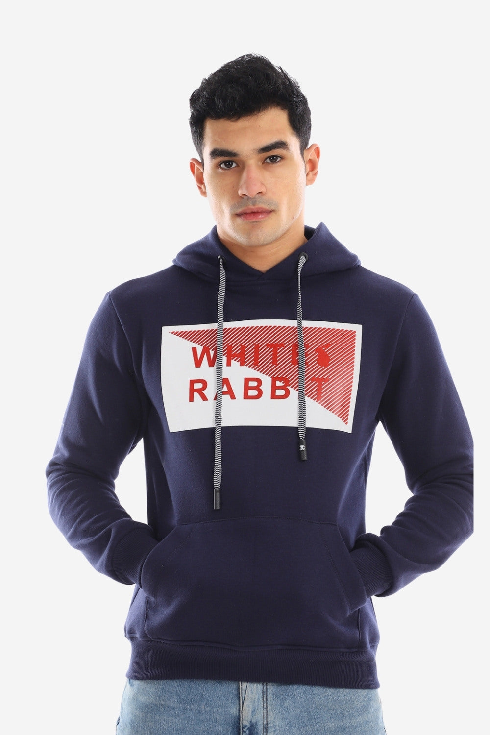 Tri-Tone Hoodie With Front Zipper Pocket