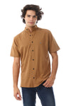 Mandarin Collar Half Sleeves Button Down Shirt