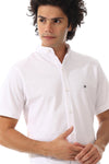 Mandarin Collar Half Sleeves Button Down Shirt