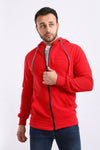 Ribbed Comfy Zip Through Hoodie